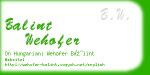 balint wehofer business card